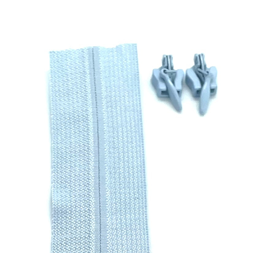 Heavy Duty #5 invisible zipper continuous chain in light blue
