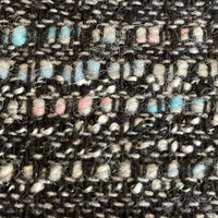 multicoloured boucle fabric, ideal for a jacket or coat, beautiful slubs of pink, turquoise