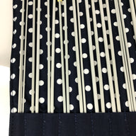 Navy spotted knitting needle or crochet hook roll