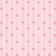 Pink heart stripes pattern from the basically hugs collection by Red Rooster
