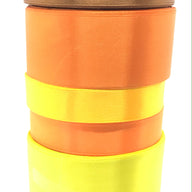 Satin Ribbon single faced in an orange colour