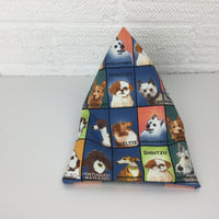 dog themed canvas iphone or smart phone bean bag holder