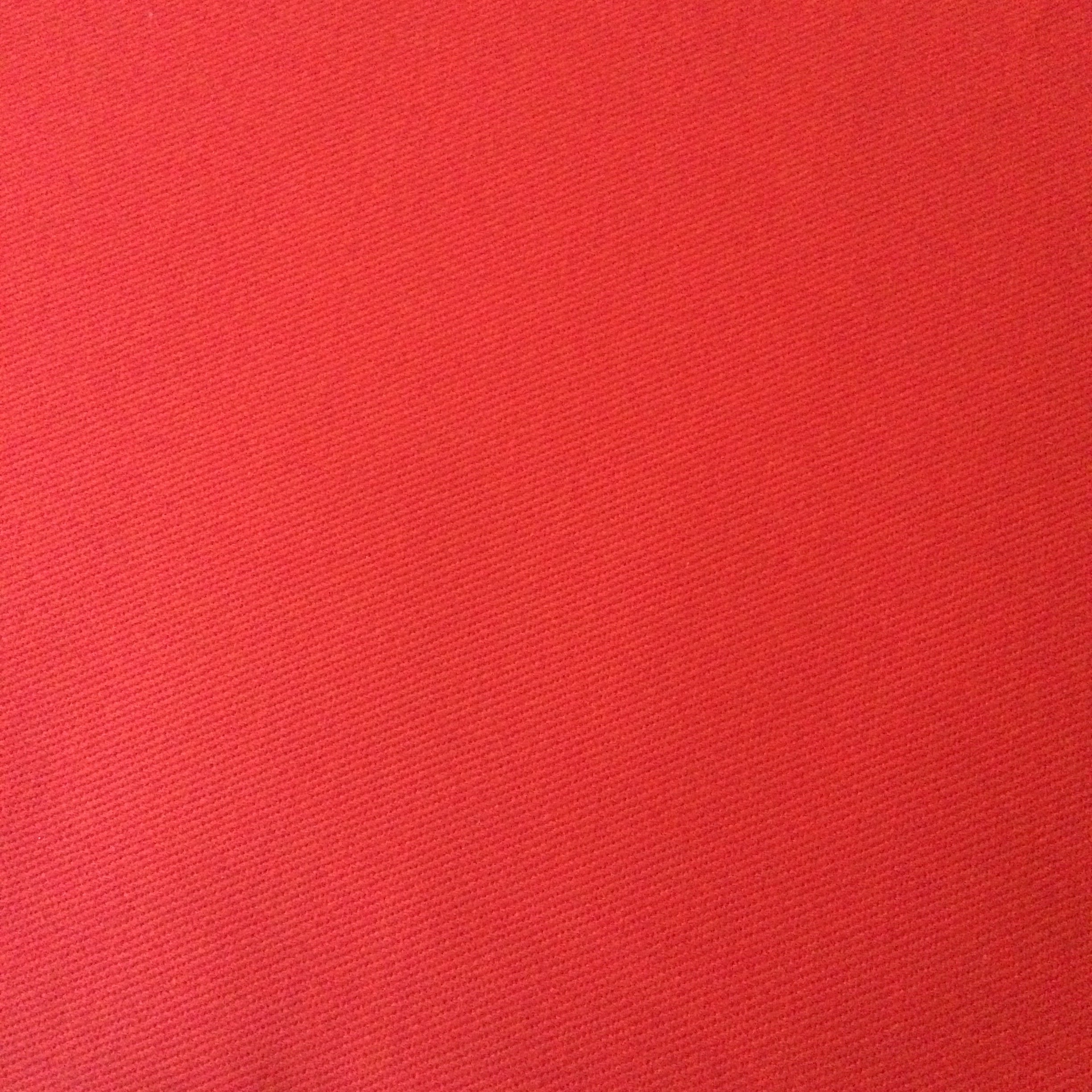Red cotton drill fabric