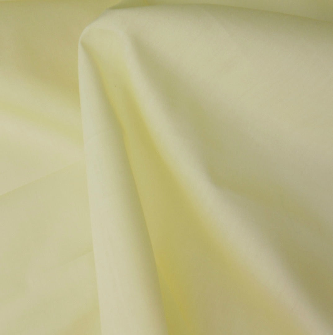 yellow plain polycotton fabric in a fat quarter