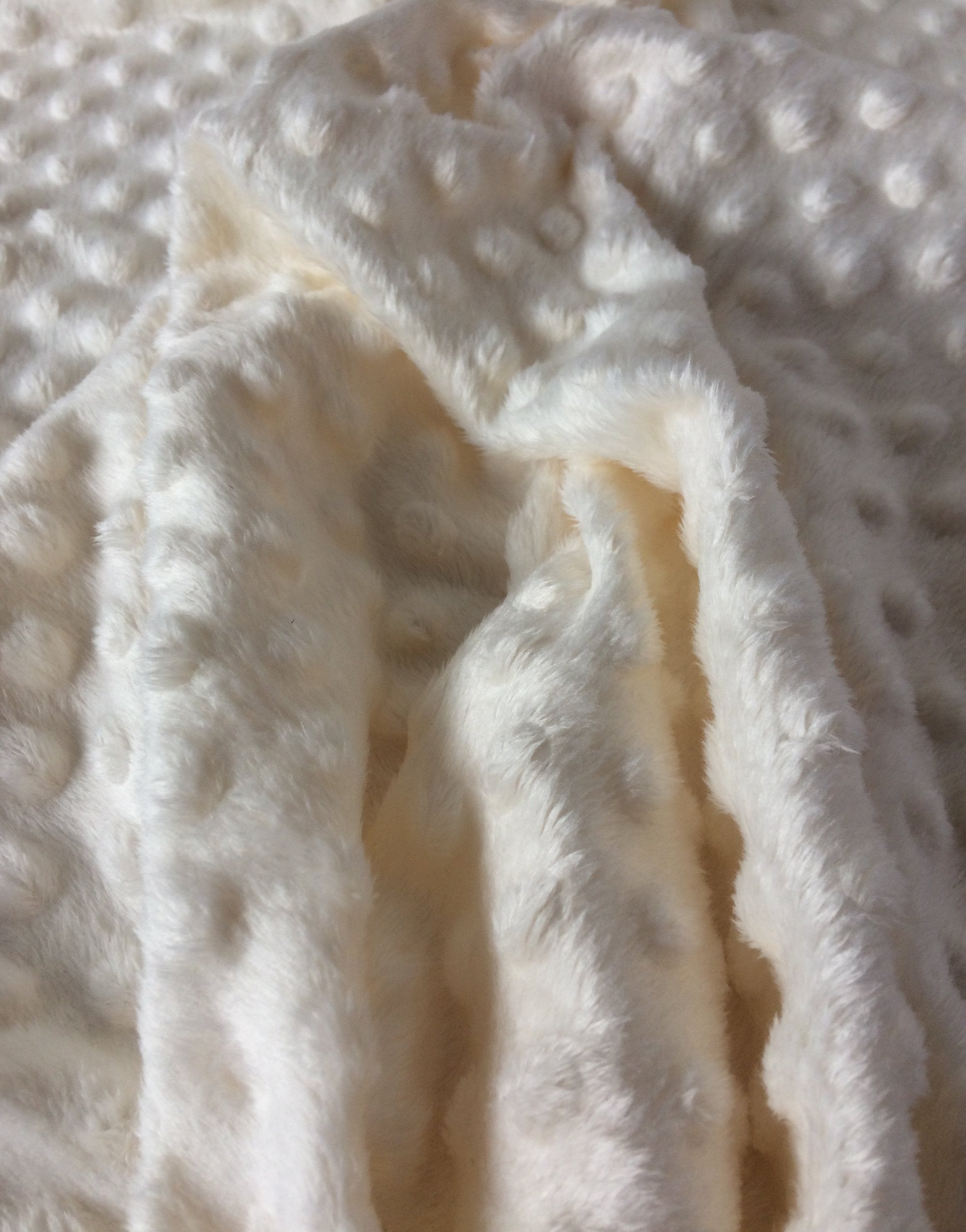 ivory cream dimple fleece supersoft fabric