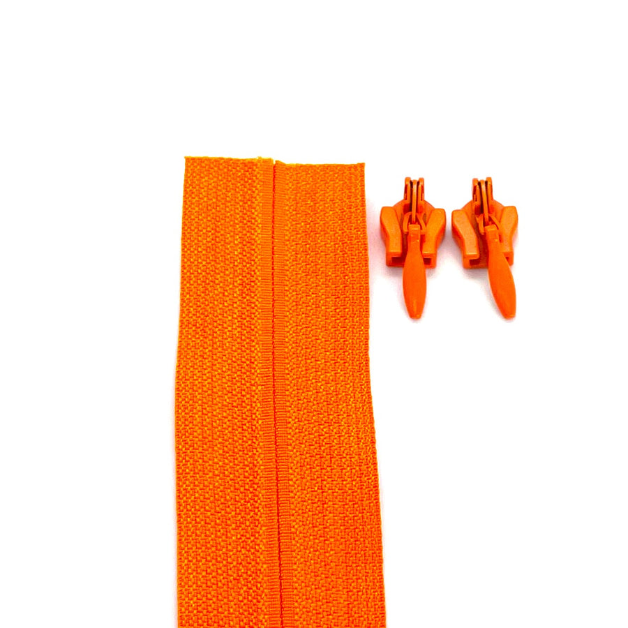 Heavy Duty Orange Invisible Continuous Zipper Roll # 5