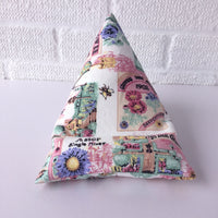 iphone or smart phone holder with a gardening theme in pink canvas