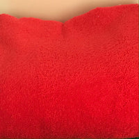 off cuts of our red terry towelling fabric at a discounted price