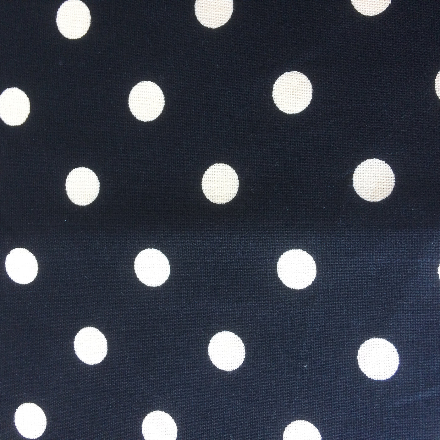 black canvas fabric with large spots