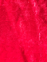 Red crushed velvet velour fabric