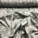 grey silver crushed velvet velour fabric