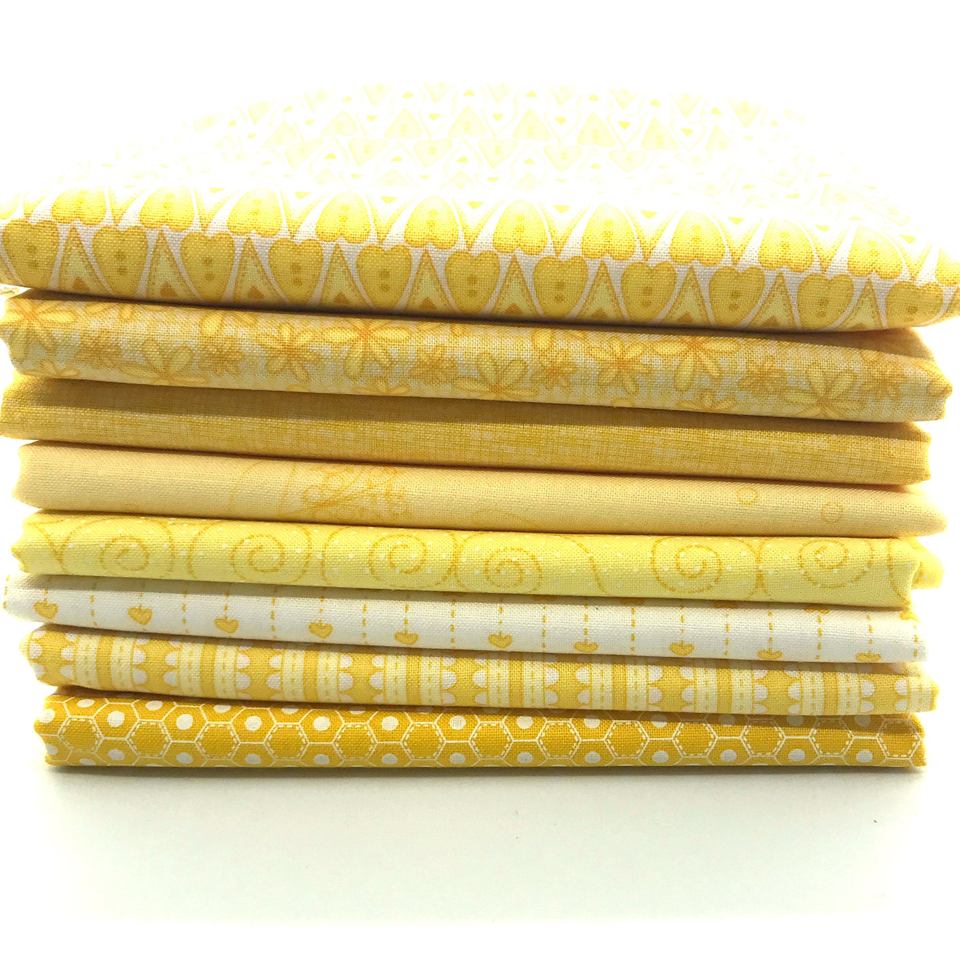 Yellow fat quarter bundles basically hugs collection by Red Rooster